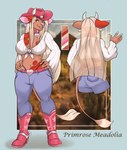 Rating: s
ID: 5601204
Date: 2025-05-26 23:56:56 -0400
Status: active
Score: 9
absurd_res anthro blonde_hair blue_bottomwear blue_clothing blue_jeans blue_pants boots bottomwear bovid bovine brown_body brown_fur cattle clothing collar cowboy_boots cowboy_hat denim denim_bottomwear denim_clothing female footwear fur hair hands_on_hips hat headgear headwear heart_symbol hi_res jeans lunar-haven-studios mammal model_sheet pants pink_boots pink_clothing pink_eyes pink_footwear primrose_"princess"_meadolia_(chrislshack1998) shirt shoes solo tied_shirt topwear post #5601204