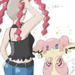 Rating: s
ID: 577661
Date: 2014-12-26 23:13:04 -0500
Status: active
Score: 9
1:1 alternative_fashion anthro audino blue_eyes blush bracelet digital_media_(artwork) duo ear_piercing english_text female generation_5_pokemon hair human jewelry makeup mammal nintendo piercing pink_hair pokemon pokemon_(species) punk punk_girl_(pokemon) text unknown_artist post #577661