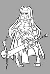 Rating: s
ID: 5310511
Date: 2025-01-15 23:22:30 -0500
Status: active
Score: 5
2025 3_toes absurd_res anthro arm_armor armor asymmetrical_armor belt breasts candle candle_wax candlestick clothed clothing digital_drawing_(artwork) digital_media_(artwork) ears_down facial_tuft feet female fire flaming_sword floppy_ears fur gaiusverse hand_on_hip hi_res lady_astrid_(snoutless) lagomorph looking_at_viewer lop_ears mammal melee_weapon monochrome nun_habit nun_outfit pivoted_ears religious_clothing scut_tail short_tail slit_dress smile snoutless solo standing sword tail teeth toes topwear tuft unusual_weapon weapon post #5310511