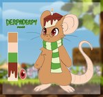 Rating: s
ID: 5587468
Date: 2025-05-21 00:36:07 -0400
Status: active
Score: 1
ambiguous_gender anthro artist_name blurred_background brown_body brown_fur cake cake_slice candle character_name clothing color_swatch derp_(derpaderpy) dessert english_text eyewear food food_on_head fur glasses green_scarf hi_res lit_candle mammal model_sheet mouse mouse_tail murid murine nature nature_background outline pattern_clothing pattern_scarf rainypaws red_eyes rodent scarf smile solo species_name standing striped_clothing striped_scarf stripes tail text wearing_glasses whiskers white_outline post #5587468