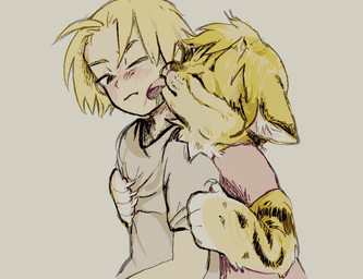 Rating: s
ID: 4051593
Date: 2023-05-14 13:10:34 -0400
Status: active
Score: 76
2019 after_transformation alphonse_elric alternate_species anthro brother_(lore) cheetah dokudrinker duo edward_elric felid feline fullmetal_alchemist furrification human human_on_anthro incest_(lore) interspecies male male/male male_on_anthro male_on_human mammal personal_grooming romantic romantic_ambiance sibling_(lore) social_grooming young post #4051593