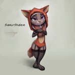 Rating: s
ID: 2522641
Date: 2020-12-09 21:00:00 -0500
Status: active
Score: 316
2020 anthro armwear brown_background claws clothed clothing costume digital_media_(artwork) digital_painting_(artwork) dipstick_ears disney ear_markings elbow_gloves eyeshadow female fox_costume fur furry_wearing_fursuit fursuit garter_straps gloves grey_body grey_fur half-closed_eyes handwear hi_res hood judy_hopps lagomorph legwear leporid lingerie looking_at_viewer makeup mammal multicolored_ears narrowed_eyes painting_(artwork) paintover purple_eyes purple_eyeshadow rabbit s1m samur_shalem signature simple_background smile solo standing stockings third-party_edit toe_claws zootopia post #2522641