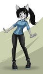 Rating: s
ID: 4381468
Date: 2023-10-29 15:45:49 -0400
Status: active
Score: 8
2022 5_fingers anthro black_bottomwear black_clothing black_footwear black_hair black_pants black_shoes blue_clothing blue_topwear bottomwear breasts clothed clothing domestic_cat felid feline felis female fingers footwear fur grey_body grey_eyes grey_fur hair hi_res looking_at_viewer mammal medium_breasts pants sandwich-anomaly simple_background smile solo standing topwear vanessa_(sandwich-anomaly) whiskers post #4381468