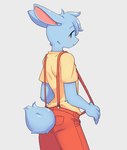 Rating: s
ID: 5101863
Date: 2024-10-08 11:09:28 -0400
Status: active
Score: 39
anthro blue_body blue_fur bottomwear clothing fur hi_res kokomo_niwa lagomorph leporid looking_at_viewer looking_back male mammal nicecream_man pants portrait rabbit red_bottomwear red_clothing red_pants shirt solo suspenders three-quarter_portrait topwear undertale undertale_(series) yellow_clothing yellow_shirt yellow_topwear post #5101863
