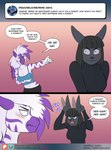 Rating: s
ID: 5646574
Date: 2025-06-16 15:38:48 -0400
Status: active
Score: 10
anthro biped black_body black_hair blue_eyes blush canid canine canis clothed clothing comic conditional_dnp duo english_text equid equine exclamation_point eyebrows female fingers fur green_eyes hair hi_res jackal kadath mammal multicolored_body multicolored_fur open_mouth open_smile purple_body purple_fur simple_background smile teeth text white_body white_fur zebra post #5646574