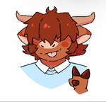 Rating: s
ID: 5649943
Date: 2025-06-17 23:04:04 -0400
Status: pending
Score: 2
anthro blue_clothing blue_shirt blue_topwear bovid bovid_horn bovine bovine_horn brown_body brown_fur cattle clothing covered_eyes fur gesture hand_gesture headshot_portrait highland_cattle horn male mammal portrait shirt simple_background solo tongue tongue_out topwear unknown_artist v_sign white_background post #5649943