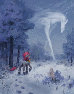Rating: s
ID: 5378161
Date: 2025-02-16 20:04:40 -0500
Status: active
Score: 33
2025 ambiguous_gender black_body black_horn dragon duo equid equine eye_contact fan_character feral forest ghost hair hasbro hi_res hooves horn horse kirin koviry looking_at_another male mammal my_little_pony mythological_creature mythological_scalie mythology outside plant raised_hoof red_hair red_scarf scalie scarf size_difference snow snowing spirit tree windigo_(mlp) winter post #5378161