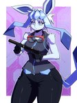 Rating: s
ID: 5581154
Date: 2025-05-18 11:23:04 -0400
Status: active
Score: 16
2025 anthro arm_tuft blue_body blue_eyes bottomwear breasts clothing eeveelution elbow_tuft eyebrows eyelashes eyewear female generation_4_pokemon glaceon gloves goggles goggles_around_neck gun hair handgun handwear hi_res holding_gun holding_object holding_ranged_weapon holding_weapon nintendo pants pistol pokemon pokemon_(species) ranged_weapon shoulder_tuft silencer solo sozokuu thick_thighs tuft weapon wide_hips post #5581154