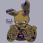 Rating: s
ID: 5650763
Date: 2025-06-18 10:41:25 -0400
Status: pending
Score: 19
1:1 2025 animatronic anthro blueji bust_portrait dialogue digital_drawing_(artwork) digital_media_(artwork) english_text fingers five_nights_at_freddy's five_nights_at_freddy's_3 hi_res lagomorph leporid machine male mammal portrait question rabbit robot robot_anthro scottgames simple_background solo springtrap_(fnaf) text watermark post #5650763