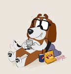Rating: s
ID: 4735195
Date: 2024-04-21 20:51:01 -0400
Status: active
Score: 8
2023 anthro black_body black_eyes black_eyewear black_fur black_glasses black_nose black_pawpads black_tail bluey_(series) brown_body brown_ears brown_fur canid canine canis chips_(food) container cup digital_media_(artwork) domestic_dog drinking_straw electronics eyewear fan_character food fur game_console gaming glasses happy hi_res holding_nintendo_ds holding_object looking_at_object male mammal motion_lines multicolored_body multicolored_fur nintendo nintendo_ds nintendo_ds_console nintendo_ds_family pawpads pepsi playing_video_game procreate_(artwork) shaibey sitting smile solo tail tail_motion tailwag teeth two_tone_tail white_body white_fur white_tail post #4735195