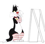 Rating: s
ID: 5273165
Date: 2024-12-29 01:37:05 -0500
Status: active
Score: 35
absurd_res anthro armwear black_body black_fur clothed clothing collar crossdressing domestic_cat felid feline felis femboy freakpaws fur half-closed_eyes hi_res legwear looking_at_mirror looking_at_object looney_tunes male mammal mirror narrowed_eyes pattern_armwear pattern_clothing pattern_legwear red_nose simple_background solo striped_armwear striped_clothing striped_legwear stripes sylvester_(looney_tunes) tail thick_thighs tongue tongue_out warner_brothers whiskers white_background white_body white_fur post #5273165