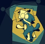 Rating: s
ID: 4711516
Date: 2024-04-10 00:12:39 -0400
Status: active
Score: 125
3_fingers 3_toes ambiguous_gender anthro arms_around_neck arms_around_partner bed bedpost blue_body blue_fur cuddling domestic_cat duo eyes_closed feet felid feline felis fingers fur furniture headboard heart_symbol hug jaquin_s kissing low_light lying mammal night on_back on_top pawpads pillow plunky_(jaquin_s) raised_tail tail toes white_body white_fur post #4711516