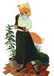 Rating: s
ID: 5015989
Date: 2024-08-28 17:09:00 -0400
Status: active
Score: 3
2024 anthro black_bottomwear black_clothing black_nose black_skirt blonde_hair blouse blue_eyes bottomwear brickwork canid canine clothing eyewear female fox fur glasses green_clothing green_topwear hair handbag kemono long_skirt looking_at_viewer looking_over_glasses mammal orange_body orange_fur plant plant_pot skirt solo standing tan_body tan_fur topwear yanamosuda post #5015989