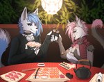Rating: s
ID: 5116838
Date: 2024-10-15 14:41:33 -0400
Status: active
Score: 36
2024 aisling_(nightingkay) alternative_fashion anthro big_ears birthday blue_hair breasts canid canine canis chest_tattoo chopsticks claws cleavage clothed clothing collar dinner domestic_cat drinking_tea duo erwindraws eyeshadow facial_piercing felid feline felis female female/female food goth hair hi_res knuckle_tattoo lip_piercing lip_ring maine_coon makeup mammal missing_finger piercing pink_hair ring_piercing sibi_(sibi_the_messtress) sushi tattoo wolf post #5116838
