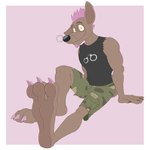 Rating: s
ID: 3153664
Date: 2022-02-01 16:51:43 -0500
Status: active
Score: 30
1:1 2018 anthro big_feet black_clothing black_nose black_shirt black_tank_top black_topwear bottomwear brown_body brown_fur camo camo_bottomwear camo_clothing camo_print camo_shorts claws clothed clothing colored_nails facial_hair facial_piercing feet foot_focus fully_clothed fur gunnar hair hi_res incestaroos kangaroo looking_at_viewer macropod male mammal marsupial mospy_(artist) nails nose_piercing pattern_bottomwear pattern_clothing pattern_shorts piercing pink_background purple_hair purple_nails shirt shorts simple_background sitting smile solo soul_patch tank_top toe_claws topwear torn_clothing torn_shirt torn_topwear yellow_sclera post #3153664