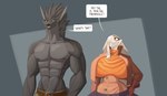 Rating: s
ID: 5623403
Date: 2025-06-05 22:44:22 -0400
Status: active
Score: 9
abs anthro bare_chest belly belt big_breasts black_body black_fur black_nose blue_eyes body_hair breasts buckteeth button_(fastener) canid canine canis clothing countershade_torso countershading digital_media_(artwork) duo ears_down ears_up eni_siverets_(last_fables) eye_contact fangs female fur gloves hair hand_on_hip handwear happy_trail hare hi_res hiverdose jacket lagomorph larger_male last_fables leporid long_ears long_hair looking_at_another male male/female mammal muscular muscular_male nipples orange_eyes overweight overweight_female pivoted_ears scut_tail short_tail simple_background size_difference slightly_chubby slightly_chubby_female smaller_female smile smiling_at_another smiling_at_partner speech_bubble tail teeth the_slayer_(last_fables) topwear wide_hips wolf xplaysx post #5623403