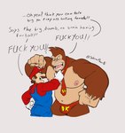 Rating: s
ID: 4007905
Date: 2023-04-22 13:28:18 -0400
Status: active
Score: 39
anthro ape argument brown_body brown_fur brown_hair clothing donkey_kong_(character) donkey_kong_(series) duo english_text facial_hair fur gorilla hair haplorhine hat headgear headwear hi_res human johnarthur0 larger_anthro larger_male male mammal mario mario_bros musclegut muscular muscular_anthro muscular_male mustache navel necktie nintendo nipples open_mouth pecs primate profanity red_clothing red_necktie red_underwear signature size_difference smaller_human smaller_male text text_on_clothing text_on_necktie text_on_underwear underwear post #4007905