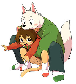 2017 age_difference anthro brown_hair canine cat clothing crouching cub dog duo eyewear feline fur glasses hair legwear male mammal manmosu_marimo open_mouth shota_feline_(marimo) simple_background size_difference smile socks tan_fur white_background white_canine_(marimo) white_fur yellow_fur young
Rating: Safe
Score: 3
User: DelurC
Date: September 10, 2017 2017 age_difference anthro brown_hair canine cat clothing crouching cub dog duo eyewear feline fur glasses hair legwear male mammal manmosu_marimo open_mouth shota_feline_(marimo) simple_background size_difference smile socks tan_fur white_background white_canine_(marimo) white_fur yellow_fur young
Rating: Safe
Score: 3
User: DelurC
Date: September 10, 2017