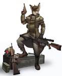 Rating: s
ID: 3195960
Date: 2022-02-26 11:45:37 -0500
Status: active
Score: 117
2022 absurd_res anthro anti-materiel_rifle ar_platform armor assault_rifle boots bottomwear cigarette clothed clothing crate digital_media_(artwork) domestic_cat fallout felid feline felis footwear fully_clothed gun handgun headgear helmet hi_res holding_gun holding_object holding_ranged_weapon holding_weapon jacket looking_at_viewer magnum_research_bfr male mammal microsoft ncr_ranger_(fallout) pants pgm300 pgm_hecate_ii pgm_precision pistol ranged_weapon revolver rifle service_rifle_(fallout) shaded shoes simple_background smoking sniper_rifle solo topwear uniform weapon white_background post #3195960