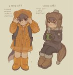 Rating: s
ID: 4390368
Date: 2023-11-02 16:44:15 -0400
Status: active
Score: 60
animal_humanoid backpack beverage boots brown_eyes candy child chocolate circle_eyebrows clothing coat container cup dessert english_text eyebrows female food footwear freckles furgonomics gorarati grey_hair hair hi_res hot_chocolate humanoid knit_hat mammal mammal_humanoid mug mustelid mustelid_humanoid otter otter_humanoid parka raincoat rubber_boots shoes snow_boots solo tail tail_clothing tail_warmer text topwear wet winter_coat young post #4390368