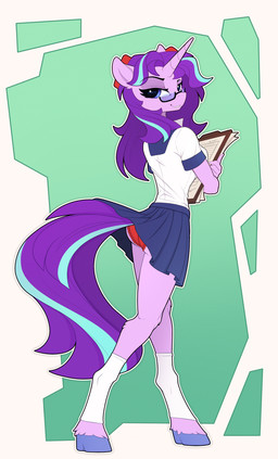2018 anthro anthrofied blue_eyes clothing digital_media_(artwork) equine eyewear female friendship_is_magic glasses hair hi_res holding_object horn looking_at_viewer mammal multicolored_hair multicolored_tail my_little_pony school_uniform smile solo starlight_glimmer_(mlp) two_tone_hair underwear unicorn uniform upskirt yakovlev-vad
Rating: Safe
Score: 4
User: ultragamer89
Date: June 19, 2018 2018 anthro anthrofied blue_eyes clothing digital_media_(artwork) equine eyewear female friendship_is_magic glasses hair hi_res holding_object horn looking_at_viewer mammal multicolored_hair multicolored_tail my_little_pony school_uniform smile solo starlight_glimmer_(mlp) two_tone_hair underwear unicorn uniform upskirt yakovlev-vad
Rating: Safe
Score: 4
User: ultragamer89
Date: June 19, 2018