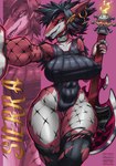 Rating: s
ID: 5590208
Date: 2025-05-22 05:30:39 -0400
Status: pending
Score: 3
absurd_res albinion anthro big_breasts black_hair breasts choker clothed clothing digital_media_(artwork) ear_piercing ear_ring female green_eyes guitar hair hi_res jewelry legwear looking_at_viewer mammal musical_instrument necklace net_stockings open_mouth piercing plucked_string_instrument red_body red_makeup ring_piercing scar sergal short_hair sierra_(albinion) simple_background smile solo stockings string_instrument text post #5590208
