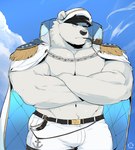 Rating: s
ID: 5307094
Date: 2025-01-14 10:31:53 -0500
Status: active
Score: 28
abs absurd_res anchor_symbol anthro authority_figure bare_chest bear beard belt biceps black_beard black_clothing black_eyebrows black_facial_hair black_hair black_hat black_headwear blue_cape blue_clothing blue_eyes boat bottomwear brown_belt bulge cape captain chain chain_jewelry chain_necklace clothed clothing cloud commanding crossed_arms digital_media_(artwork) dominant dominant_anthro dominant_male eyebrows facial_hair frown fur general_(rank) grumpy hair hat headgear headwear hi_res intimidation jewelry leader male mammal manly multicolored_cape multicolored_clothing multicolored_hat muscular muscular_anthro muscular_male nameless_character necklace pants peaked_cap pecs pipe polar_bear sailing sailing_boat sailing_ship sailing_watercraft sailor sailor_cap ship shirtless shirtless_anthro shirtless_male shoulder_pads sky smoking smoking_pipe solo stern stern_look thick_arms topless topless_male tuft ursine vehicle warr watercraft white_body white_bottomwear white_cape white_clothing white_fur white_hat white_headwear white_pants wind post #5307094