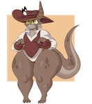 Rating: s
ID: 5112563
Date: 2024-10-13 16:24:39 -0400
Status: active
Score: 27
1_horn absurd_res anthro big_butt brown_body butt clothed clothing coffee_demon eileen_(coffee_demon) female flat_chested gloves handwear hat headgear headwear hi_res horn huge_butt huge_hips huge_thighs kobold leather leather_clothing leather_topwear leather_vest scalie shirt solo tail thick_thighs thong topwear underwear vest white_clothing white_shirt white_topwear wide_hips yellow_eyes post #5112563