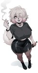 Rating: s
ID: 5642424
Date: 2025-06-14 18:06:45 -0400
Status: active
Score: 57
absurd_res alternative_fashion anthro big_breasts black_boots black_bottomwear black_clothing black_eyeshadow black_footwear black_nose black_skirt boots bottomwear bracelet breasts canid canine canis choker cigarette clothing crazysnuft crop_top domestic_dog eyeliner eyeshadow facial_piercing female fluffy fluffy_tail footwear fur goth hi_res holding_cigarette holding_object jewelry leggings legwear lip_piercing makeup mammal mike_(crazysnuft) necklace nose_piercing pantyhose pentagram_necklace piercing shirt shoes skirt smoke smoking smoking_cigarette solo spiked_bracelet spikes tail topwear whiskey_bottle white_body white_fur post #5642424