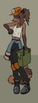 Rating: s
ID: 5153878
Date: 2024-11-01 11:24:00 -0400
Status: active
Score: 19
2024 action_pose ammo_box anthro armor belly biped blue_clothing breasts brown_arms brown_body brown_chest brown_clothing brown_ears brown_fur brown_hands chest_tuft circle_eyebrows cleavage clock clothed clothing clothing_around_waist container digital_media_(artwork) eyebrows female footwear full-length_portrait fur furgonomics hair hard_hat headgear helmet hi_res holding_container holding_object jacket knee_pads lamp long_hair looking_at_watch mammal multicolored_body multicolored_fur navel no_bra phol ponytail portrait pose procyonid raccoon rivets roquet shoelaces shoes simple_background simple_eyes sleeveless_shirt slim solo topwear tuft two_tone_body two_tone_fur two_tone_tail watch work_uniform post #5153878