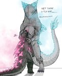 Rating: s
ID: 5594668
Date: 2025-05-24 08:25:43 -0400
Status: pending
Score: 10
back_plates back_spikes biped bipedal_feral claws dinosaur dominant dominant_female duo english_text female feral glowing godzilla godzilla_(series) grey_body grey_scales head_spikes hug kaiju legend.rw.gojira.14 male male/female open_mouth prehistoric_species reptile scales scalie shadow shimo_(kaiju) simple_background spiked_tail spikes spikes_(anatomy) tail text thagomizer toho white_background white_body white_scales post #5594668
