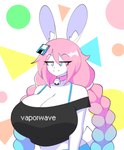 Rating: s
ID: 5614506
Date: 2025-06-01 16:08:28 -0400
Status: active
Score: 32
abstract_background anthro bell bell_collar big_breasts black_clothing black_topwear blue_eyes blue_hair braided_hair breasts cleavage closed_smile clothed clothing collar digital_drawing_(artwork) digital_media_(artwork) eye_through_hair eyebrow_through_hair eyebrows eyelashes eyelashes_through_hair female floppy_disk fur geometric_background hair half-length_portrait hi_res huge_breasts inner_ear_fluff jingle_bell jingle_bell_collar lagomorph leporid long_ears mac_(theycallhimcake) mallkin mammal mouth_closed multicolored_eyes multicolored_hair pigtails pink_eyes pink_hair portrait rabbit scut_tail short_tail simple_background smile solo tail theycallhimcake topwear translucent translucent_hair tuft twin_braids two_tone_eyes two_tone_hair white_body white_fur post #5614506
