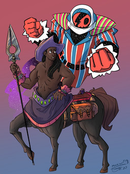 Rating: s
ID: 5711921
Date: 2025-07-16 02:22:29 -0400
Status: active
Score: 1
3:4 5_fingers absurd_res ambiguous_gender bag black_body black_fur black_hair blue_background blue_clothing blue_topwear bottomwear bracelet brown_body brown_skin cel_shading centaur clothing confusion cosmic_body digital_media_(artwork) duo equid equid_taur european_mythology eyebrows fingers fist floating front_view full-length_portrait fur ghost_tail gradient_background greek_mythology grey_bottomwear grey_clothing grey_hat grey_headwear grey_skirt hair hat headgear headwear hi_res holding_melee_weapon holding_object holding_polearm holding_spear holding_weapon hooves humanoid humanoid_taur jewelry legless lips long_hair looking_at_another looking_back looking_back_at_another looking_up_at_another male mammal mammal_taur melee_weapon multicolored_clothing multicolored_topwear muscular muscular_male muscular_taur mythology nipples open_mouth pattern_clothing pattern_topwear pecs polearm portrait pouch_(clothing) red_background red_clothing red_topwear saddle shaded shoulder_pads signature simple_background skirt spear standing striped_clothing striped_topwear stripes tail taur topwear unknown_artist unknown_artist_signature weapon white_clothing white_helmet white_topwear post #5711921