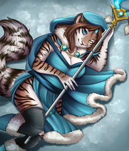 5_fingers anthro blue_eyes breasts brown_hair cleavage clothed clothing eyebrows eyes_closed feline female fluffy fluffy_tail fur hair legwear looking_at_viewer lying mammal robyn_paperdoll smile solo staff striped_fur stripes thigh_highs tiger
Rating: Safe
Score: 7
User: Millcore
Date: June 21, 2017 5_fingers anthro blue_eyes breasts brown_hair cleavage clothed clothing eyebrows eyes_closed feline female fluffy fluffy_tail fur hair legwear looking_at_viewer lying mammal robyn_paperdoll smile solo staff striped_fur stripes thigh_highs tiger
Rating: Safe
Score: 7
User: Millcore
Date: June 21, 2017