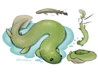Rating: s
ID: 5375988
Date: 2025-02-15 20:28:23 -0500
Status: active
Score: 7
2024 ambiguous_gender coiled_up coiling eyes_closed feral fish gyroptychius held_by_tail krocodilian lobe-finned_fish long_body looking_at_viewer marine simple_background sleeping solo surprised_expression water post #5375988