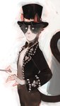 Rating: s
ID: 3118494
Date: 2022-01-11 21:44:56 -0500
Status: active
Score: 5
2020 5_fingers anthro black_body black_fur bow_tie cats_(2019) cats_(musical) clothing digital_media_(artwork) digital_painting_(artwork) domestic_cat felid feline felis fingers fur half-length_portrait hat headgear headwear hi_res humanoid_face humanoid_hands jacket looking_aside magic male mammal monkey_siu mr._mistoffelees painting_(artwork) portrait simple_background solo standing top_hat topwear tuxedo_cat whiskers white_body white_fur post #3118494