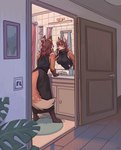 Rating: s
ID: 5555906
Date: 2025-05-07 17:30:00 -0400
Status: active
Score: 42
anthro applying_makeup bathroom black_clothing bottomwear brown_hair canid canine clothing digital_media_(artwork) ear_piercing female fox grey_streaks hair hallway hi_res houseplant leg_markings lipstick makeup mammal markings mature_female mirror personal_grooming piercing signature sink skirt sleeveless_clothing socks_(marking) solo sweater tail tired_eyes topwear turtleneck vvvukkk post #5555906