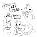 Rating: s
ID: 5534720
Date: 2025-04-27 18:45:26 -0400
Status: active
Score: 4
1:1 anthro blushy_(artist) female lagomorph leporid mammal monochrome rabbit sketch sketch_page solo yoshiko_bunny post #5534720