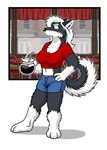 Rating: s
ID: 4113574
Date: 2023-06-16 02:33:44 -0400
Status: active
Score: 10
2018 3_toes 4_fingers alaskan_malamute anthro barefoot beverage biped black_body black_fur blue_eyes bottomwear breasts canid canine canis chair cleavage clothed clothing coffee coffee_pot coffee_shop container doc_nickel domestic_dog drinking_straw english_text feet female fingers fur furniture gloves_(marking) hair halter_top hand_on_hip hi_res holding_object husky inner_ear_fluff inside leg_markings mammal markings midriff mikittok_qimmiq multicolored_body multicolored_fur navel nordic_sled_dog shirt shorts siberian_husky socks_(marking) solo spitz standing table text the_whiteboard toes topwear tuft two_tone_body two_tone_fur white_body white_fur white_hair post #4113574
