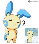 Rating: s
ID: 5551768
Date: 2025-05-05 21:51:47 -0400
Status: active
Score: 27
absurd_res ambiguous_gender bed blue_body blue_fur cerescito confusion featureless_crotch feral frown fur furniture generation_3_pokemon hands_on_hips hi_res mammal minun minus_sign narrowed_eyes nintendo on_bed pillow pokemon pokemon_(species) pose question_mark rodent screencap signature simple_background solo standing tan_body tan_fur unimpressed white_background post #5551768