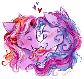 Rating: s
ID: 5667530
Date: 2025-06-25 18:55:36 -0400
Status: active
Score: 2
bisexual_pride_colors blush digital_media_(artwork) duo earth_pony equid equine eyebrows eyelashes female female/female feral fur hair hasbro hi_res horse lesbian_pride_colors lgbt_pride mammal mlp_g3 multicolored_hair my_little_pony pony pride_colors purple_body purple_fur purple_hair runkpori simple_background smile text twilight_twinkle_(mlp_g3) twinkle_twirl_(mlp_g3) two_tone_hair post #5667530