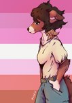 Rating: s
ID: 5011137
Date: 2024-08-26 10:47:22 -0400
Status: active
Score: 9
anthro blue_bottomwear blue_clothing blue_pants bottomwear brown_body brown_eyes brown_fur brown_hair canid clothed clothing ears_back female fur hair hand_in_pocket hi_res lesbian_pride_colors lgbt_pride lionfloof mammal mouth_closed narrowed_eyes pants pink_lesbian_pride_colors pivoted_ears pockets pride_colors short_hair side_view solo standing topwear white_body white_clothing white_fur white_topwear post #5011137