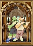 Rating: s
ID: 5643394
Date: 2025-06-15 04:08:27 -0400
Status: pending
Score: 1
ambiguous_gender anthro barefoot biped blue_eyes blue_sky boarboy bottomwear castle clothing column dated domestic_cat duo facial_piercing feet felid feline felis floor footwear green_body hi_res hill holding_flute inspired_by_formal_art latin_text mammal nose_piercing open_mouth picture_frame piercing plant playing_flute playing_music pointy_ears red_eyes roman_numeral sculpture shirt shoes shorts signature sky sneakers standing statue t-shirt text tile tile_floor topwear tree whiskers post #5643394