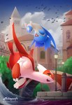 Rating: s
ID: 4426076
Date: 2023-11-20 11:48:00 -0500
Status: active
Score: 72
2021 3_fingers avian bird blue_body blue_wings boat bridge canal city cloud digital_media_(artwork) duo eon_duo evening female feral fingers flying generation_3_pokemon gondola_(boat) hi_res latias latios legendary_duo legendary_pokemon looking_at_another looking_at_viewer male mikapoofs nintendo open_mouth open_smile outside plant pokemon pokemon_(species) red_body red_eyes red_wings renaissance_architecture shrub signature smile street_lamp vehicle venice water watercraft wave window wings yellow_eyes post #4426076