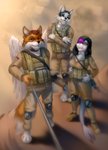 Rating: s
ID: 2471517
Date: 2020-11-02 04:07:21 -0500
Status: active
Score: 13
2018 afghanistan anthro arctic_fox assault_rifle belt_pouch black_hair blue_eyes boots breasts canid canine clothed clothing combat_boots desert eyebrows eyewear facial_piercing female fish footwear fox fully_clothed fur glasses group gun hair hi_res lip_piercing looking_at_viewer m16 male mammal marine military military_clothing military_uniform orange_body orange_fur outside piercing pink_hair ranged_weapon red_hair rifle sand selfie selfie_stick shark shoes simple_background teeth thepimpartist traditional_media_(artwork) true_fox u.s._army uniform united_states_of_america weapon white_body white_fur wings post #2471517