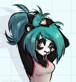 Rating: s
ID: 5663067
Date: 2025-06-23 17:16:47 -0400
Status: active
Score: 18
anthro bathroom bear breasts brush brushing brushing_hair chest_tuft clothing female giant_panda hair half-length_portrait hi_res lonerdemiurge long_hair mammal medium_breasts object_in_mouth personal_grooming portrait shirt sketch styling_hair tank_top topwear tuft turquoise_hair post #5663067