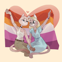 Rating: s
ID: 5673585
Date: 2025-06-28 15:10:15 -0400
Status: active
Score: 14
1:1 aged_up anthro arm_&_hammer artist_logo belt belt_buckle bisexual_pride_colors blue_clothing blue_dress blue_eyes bottomwear buckle choker clothing curling_tail domestic_cat dress duo eye_contact eyewear felid feline feline_tail felis female female/female female/female_symbol female_symbol flag flag_(object) gender_symbol glasses gold_ring hand_on_another's_leg heads_together heart_symbol hi_res holding_flag holding_object jessica_(arm_&_hammer) jewelry leaning_on_another lesbian_pride_colors lgbt_pride lgbt_pride_month logo looking_at_another love lucilatte mammal necklace orange_lesbian_pride_colors pants pride_color_bracelet pride_color_flag pride_colors rainbow_symbol raised_arm ring sexuality_symbol shirt simple_background sitting symbol tail tan_bottomwear tan_clothing tan_pants tank_top topwear unnamed_arm_&_hammer_cat white_clothing white_shirt white_tank_top white_topwear post #5673585