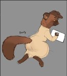 Rating: s
ID: 5552427
Date: 2025-05-06 06:01:17 -0400
Status: active
Score: 3
2025 ambiguous_gender anthro bingo_(truemew) brown_body brown_fur brown_pawpads claws clothed clothing digital_media_(artwork) drawing drawing_tablet fangs fluffy fluffy_tail fur grey_background gulonine hair hi_res high-angle_view inner_ear_fluff lying mammal marten mustelid musteline on_front onesie pawpads paws pink_nose pupils rear_view sable_(marten) simple_background small_pupils solo stylus tail tan_onesie teeth text truemew tuft yellow_eyes post #5552427