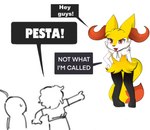 Rating: s
ID: 5591221
Date: 2025-05-22 17:30:21 -0400
Status: active
Score: 8
anthro braixen english_text fur generation_6_pokemon human kitsunekotaro mammal meme multicolored_body multicolored_fur nintendo not_what_im_called open_mouth pokemon pokemon_(species) pose red_body red_eyes red_fur red_tongue speech_bubble tail text tongue white_body white_fur yellow_body yellow_ears yellow_fur yellow_tail post #5591221