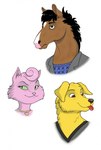 Rating: s
ID: 5133587
Date: 2024-10-23 02:34:39 -0400
Status: active
Score: 4
anthro black_hair blep bojack_horseman bojack_horseman_(character) brown_body brown_eyes brown_fur bust_portrait canid canine canis closed_smile clothed clothing domestic_cat domestic_dog equid equine felid feline felis female floppy_ears fur green_eyes hair head_tuft hi_res horse male mammal milk-jug mouth_closed mr._peanutbutter netflix no_sclera pink_body pink_fur pink_hair portrait princess_carolyn red_tongue simple_background sketch_page smile solo tongue tongue_out tuft white_background yellow_body yellow_fur post #5133587